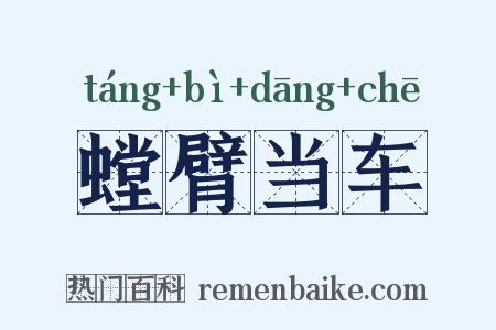 螳臂当车是什么意思的图片